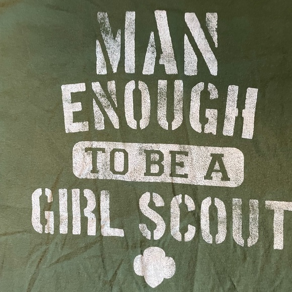 Girl Scouts Mens XXLarge Green Graphic Tee Dad Father Daughter - Picture 2 of 7